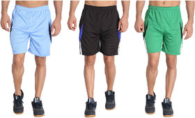 MRD RUNNING  SPORTS SHORTS COMBO WITH ZIPPER POCKETS (FREE SIZE WAIST 28 to 34 INCH) (PACK of 3)