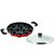 CIMORA 12 Cavities Appam Patra Non Stick with Lid,Red (Paniyarrakal/Paniyaram/Appam Pan)