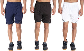 MRD SPORTS  YOGA SHORTS COMBO WITH ZIPPER POCKETS (FREE SIZE WAIST 28 to 34 INCH) (PACK of 3)