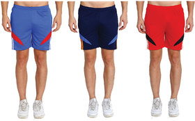 MRD UNISEX RUNNING  SPORTS SHORTS COMBO WITH ZIPPER POCKETS (FREE SIZE WAIST 28 to 34 INCH) (PACK of 3)