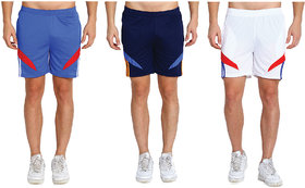 MRD UNISEX RUNNING  SPORTS SHORTS COMBO WITH ZIPPER POCKETS (FREE SIZE WAIST 28 to 34 INCH) (PACK of 3)