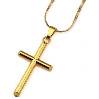 CEYLONMINE-Jesus Cross Pendant Gold pendant without chain For unisex