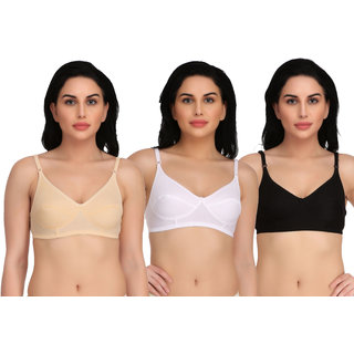 Women and Girl's Casual Wearing Non-Padded Bra Pack of 3