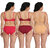 Empisto Branded Rani, Skin  Maroon Color Lingerie Sets Pack of 3