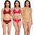 Combo Pack of 3 Cotton Non-Padded Lingerie Sets for Women  Girls