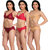 Combo Pack of 3 Cotton Non-Padded Lingerie Sets for Women  Girls