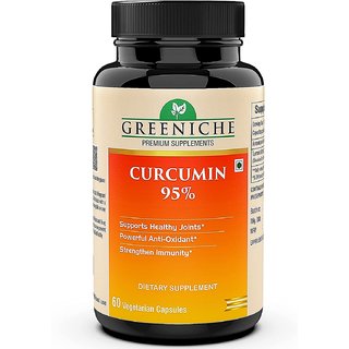Greeniche Curcumin 95 Curcuminoids  Immune  Joint Support  500mg - 60 Veg Capsule