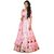 Today Deal Women's Pink Dupion Silk Embroidered Semi Stitched Lehenga Choli(Lg140-Nov2019, Free Size)