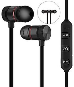Wireless Magnetic Design Sweat proof Sports Earphones Bluetooth Headset (Black, Wireles