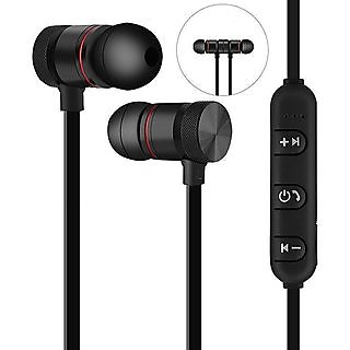 Wireless Magnetic Design Sweat proof Sports Earphones Bluetooth Headset (Black, Wireles