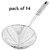 sankrant special Stainless Steel Deep Fry Strainer pack of 14