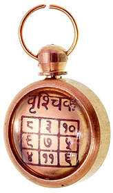 KEASR ZEMS Vrishschika Rashi / Scorpio Zodiac Sign Pendant For Unisex(1x1.5x1 Cm)BRASS.