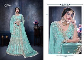 Sharda Creation Multicolor Embroidered Semi Stitched Lehenga