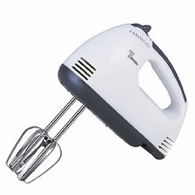 Electric Beater Hand Held High Speed Blender (White)