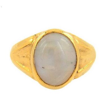 10 ratti natural Opal  Stone pure Gold plated Ring for unisex by CEYLONMINE