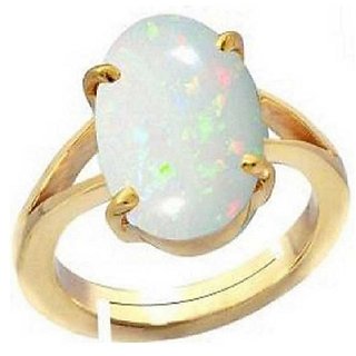 100% Natural 10 carat Opal Gold plated Ring for unisex by CEYLONMINE