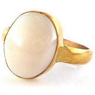 Opal stone Ring in 10 carat Gold plated ring for unisex by CEYLONMINE