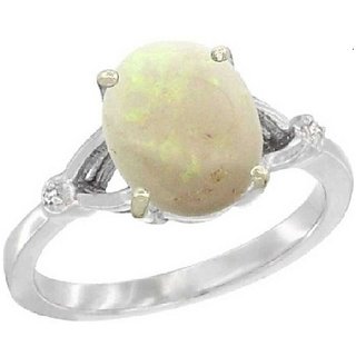 Opal  Ring 10 Ratti 100% Original Silver Opal  Stone by CEYLONMINE