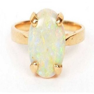 10 Carat  Ring with lab Report Gold plated Opal Stone by CEYLONMINE