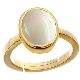 Original Natural Certified Opal 10 Carat Adjustable gold plated Ringby CEYLONMINE