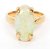 10 Carat  Ring with lab Report Gold plated Opal Stone by CEYLONMINE