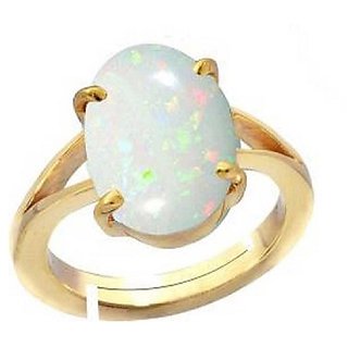 11 carat Ring with Natural Opal & Lab Certified Gold plated by CEYLONMINE