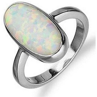 11.5 ratti Silver Opal Ring for unisex by CEYLONMINE