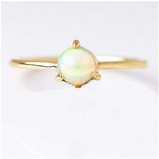 11 ratti Gold plated Opal Ring for unisex by CEYLONMINE