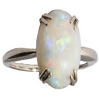 11 ratti silver  Opal  Ring for unisex by CEYLONMINE