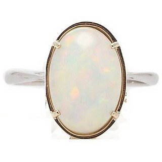 11.5 ratti Natural Lab certified Stone silver Opal  Ring by CEYLONMINE
