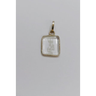 KESAR ZEMS Sphatik Tri Shakti Trishul Pendant for Unisex (1.5x1.5x0.5 CM)Clear