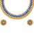 Sunhari Jewels Blue Metallic Necklace Sets With Earrings For Womens and Girls