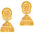 MissMister Gold Plated Faux Kundan HandmadeTraditional Bridal All Occasion Jhumki Earrings 2 Inch Size