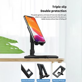 Digibuff Universal Portable Desktop Adjustable Phone Holder Foldable Cell Mobile Phone Stand