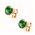 Emerald Stud  Gold Plated Earrings for Women by Ceylonmine