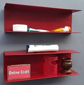 iron wall shelf for kitchen (ch2525) Red