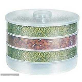 Plastic Sprout Maker Box with 4 Container Organic Home Making Fresh Sprouts Makers for Home Material Box
