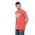 Seta Men's Red Round Neck Graphic Print T-shirts