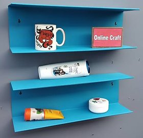 onlinecraft iron wall shelf (2524) blue