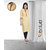Fabclub Women Rayon Solid Plain Straight Designer Kurti (Beige)