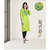 Fabclub Rayon Embroidered Straight Women Kurti (Lime Green)