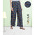 Fabclub Women's Heavy Rayon Striped Designer Free Size Palazzo (Navy Blue)