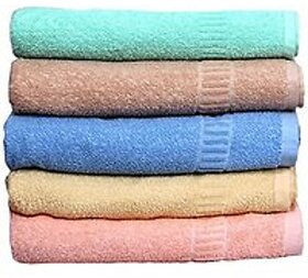 Cotton Bath Towel(5 Bath Towels, Multicolor)
