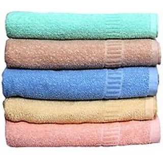 Cotton Bath Towel(5 Bath Towels, Multicolor)