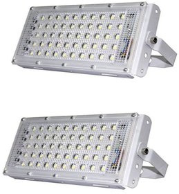 50 Watt Ultra Thin Slim IP65 Metalled Flood Outdoor Light Cool White Waterproof Brick Light 50W (Pack of 2)