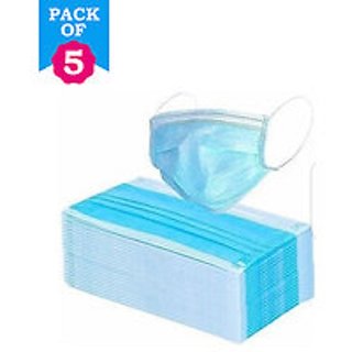 3 Ply Medical Surgical Dust Face Mask Ear Loop (Pack of 5 - Flumask)