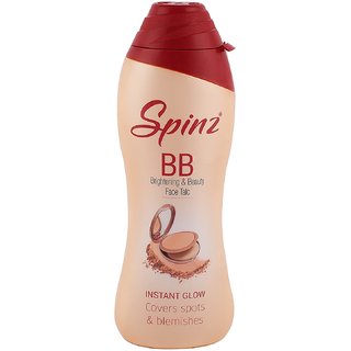 Spinz BB Talc, instant glow cover spots  blemishes 80g (Pack Of 4)