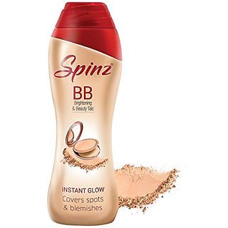 Spinz BB Talc, instant glow cover spots  blemishes 40g