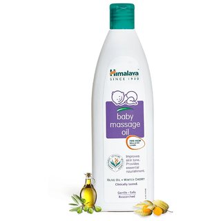 Himalaya Herbal Baby Massage Oil Bottle - 200 ml (Pack Of 2)