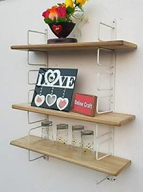 onlinecraft iron wall shelf (ch2682) white